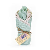 Country Cottons Old Fashion dishcloth set of 4 in mint and natural colors, durable daily use