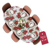 Covers For The Home Christmas flowers close-up with snug elastic edge