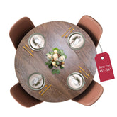 Covers For The Home woodgrain oak round table cover protects and styles a round table