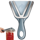 Cowbright jar opener with ergonomic lever eases opening for limited grip hands