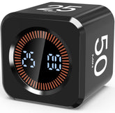 Cowvtuj Pomodoro Timer Cube front view showing compact desk-friendly design for focused study