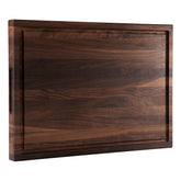 Cozifa cutting board in dark walnut with juice groove keeps juices contained during prep