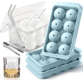 Cozy Kitchen Essentials 3-pack round ice tray with 8-ball molds for slow-melting whiskey ice