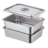 CozyState lasagna pan with lid on, ready for oven storage and leftovers.