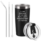Cpskup tumbler front view with slogan ideal for on-the-go hydration