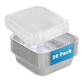 CQKEDMA 8x8 square pans with clear lids for quick viewing during service.