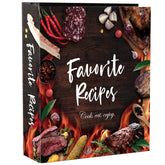 CraftSaints Recipe Binder cover with durable laminated finish for easy cleaning and styling.