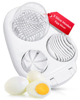 CraftyCrocodile egg slicer with three blades for even, quick slices