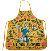 Crazy Dog T-Shirts apron front view with bold graphic for fun, stylish cooking
