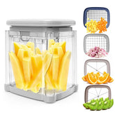 CrazyQueen French Fry Cutter 4-in-1 for quick, uniform fries