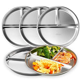 CrazyTerra 9-inch 3-section plate promotes balanced meals for kids