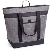Creative Green Life Jumbo Insulated Cooler Bag Charcoal keeps drinks cold during grocery trips.