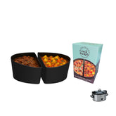 CrockPockets 6Qt divider set enables two meals at once in the slow cooker.