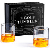 CRYSTA & MÅTT golf-ball shot glasses base—the premium lounge centerpiece.