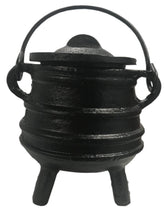 Crystalo ribbed cauldron with lid, compact 3-inch diameter, ideal for small portions.