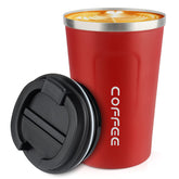 CS COSDDI 12oz tumbler with closed lid—spill-proof travel companion.