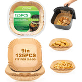 Ctizne disposable air fryer liners in 125-pack for quick cleanup and mess-free cooking.