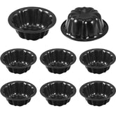 Ctosree 8-piece 4-inch fluted mini pans with flower shape for cute mini cakes