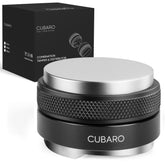CUBARO dual-head espresso distributor and tamper for precise leveling.