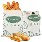 CUIJIALAHA beeswax bread bags with zipper closure keep bread fresh.
