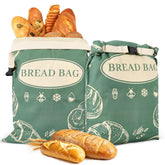 CUIJIALAHA beeswax bread bags with zipper for fresh sourdough storage.