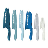 Cuisinart Advantage 12-piece knife set with color-coated blades and guards for safe, precise prep.