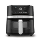 Cuisinart AIR-80 in stainless steel with compact footprint delivering crispy results.