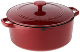 Cuisinart Chef's Classic enameled cast iron casserole with lid on showing heat retention