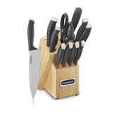 Cuisinart Color Pro 12-piece knife block set with chef knife for precise slicing.