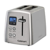 Cuisinart CPT-415P1 toaster front view in brushed stainless for compact kitchens