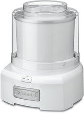 Cuisinart ice cream maker with double-insulated bowl for ice-free setup and quick churns.