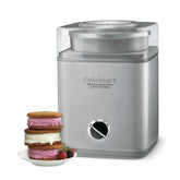 Cuisinart ICE30BCP1 exterior brushed stainless steel housing for a durable, stylish kitchen appliance.