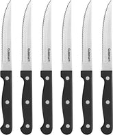 Cuisinart 6pc steak knives blades deliver precise cuts for meats.