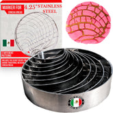 Cuitáxi original concha cutter in stainless steel, 4.25 inches for bakery-quality conchas.