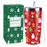CUPLOOV red 20oz tumbler front view for everyday hot or cold drinks