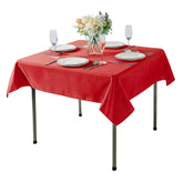 Cupuamon square red tablecloth for elegant wedding and banquet decor.