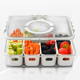 Curiocuterie salad bar container, dishwasher-safe, easy cleanup.