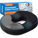 CushZone donut pillow showing ergonomic design for coccyx relief