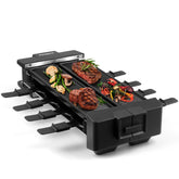 CUSIMAX Raclette Grill rotates 30 to 180 degrees for interactive dining