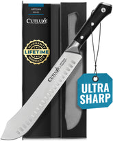 Cutluxe bullnose knife 10in front view for precise carving and clean cuts