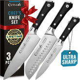 Cutluxe 8-inch chef knife blade ideal for precise slicing and even cuts.