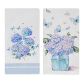 Cxtoweley hydrangea floral towels, front view, vibrant design enhances kitchen decor and everyday use.
