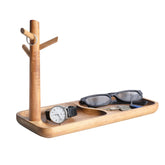 CYGDKF wood key tray front view shows organized entryway storage for keys and rings.