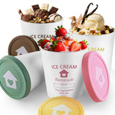 Cyrico 4-pack 1-quart ice cream containers with airtight lids for fresh freezer storage.