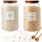 CZSZYGHBAO large glass jar with airtight acacia lid for tea storage and freshness.