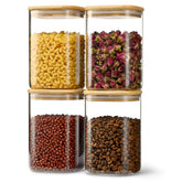 D2scrma bamboo lid airtight jar showing secure seal for fresh pantry storage