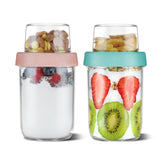 D2scrma glass overnight oats container set keeps portions fresh and portable.