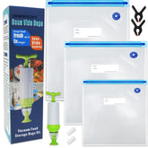 Daarcin sous vide bags 20-pack kit, clear and reusable for freezer storage.