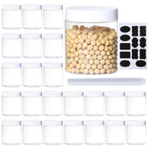 Dabacc 24-pack clear 8oz jar with lid for organized slime storage.