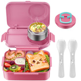 DaCool rose-pink exterior lunch box ideal for school meals.